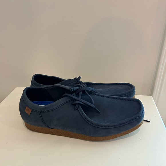 Clarks Mens Sharce II Navy Nubuck Marine Chukkas Size 10 - Picture 3 of 5